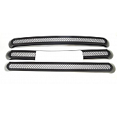 TFP (International Trim) Grille Insert - Mesh Trapezoid ABS Plastic Black Gloss - 68776GIB
