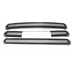 TFP (International Trim) Grille Insert - Mesh Trapezoid ABS Plastic Black Gloss - 68776GIB