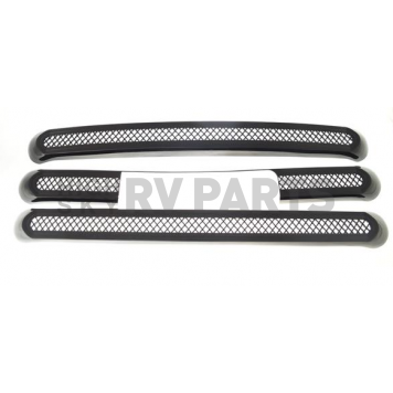 TFP (International Trim) Grille Insert - Mesh Trapezoid ABS Plastic Black Gloss - 68776GIB