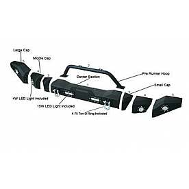 Paramount Automotive Bumper Modular Design Black - 5100494