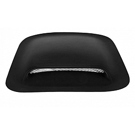 Extreme Dimensions Hood Scoop - Single Vented Primered Fiberglass Black - 102215