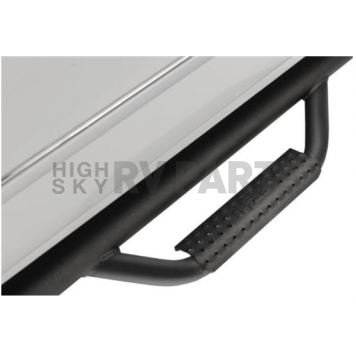 N-Fab Nerf Bar - Truck Wheel to Wheel Black Gloss Textured Powder Coated Steel Round Tube - N1689QC-1