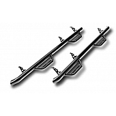 N-Fab Nerf Bar - Truck Wheel to Wheel Black Matte Textured Powder Coated Steel Round Tube - N1689QCTX