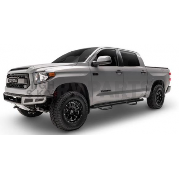 N-Fab Nerf Bar - Truck Wheel to Wheel Black Gloss Textured Powder Coated Steel Round Tube - N1689QC-2