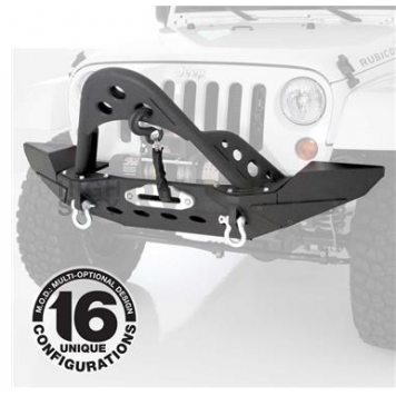 Smittybilt Bull Bar Tube 2 Inch Black Matte Textured Powder Coated  Steel - 76827-4