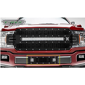 T-Rex Truck Products Bumper Grille Insert Laser Cut Web Pattern Powder Coated Black Steel - 7325711