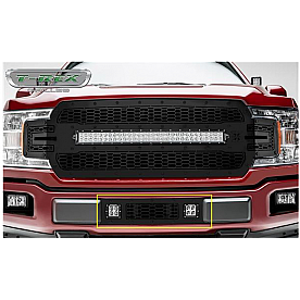 T-Rex Truck Products Bumper Grille Insert Laser Cut Web Pattern Powder Coated Black Steel - 7325711BR