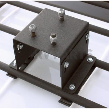 Smittybilt Spare Tire Carrier Smittybilt Defender Roof Basket Mount Steel Black - D8655