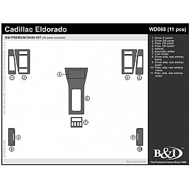 B & I Fender Dash Panel Trim WD068SZB