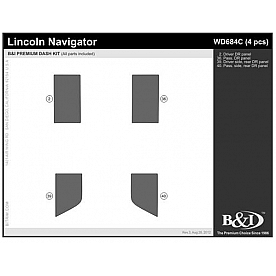 B & I Fender Dash Panel Trim WD684CNT
