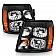 CADILLAC ESCALADE 03-06 CRYSTAL HEADLIGHTS BLACK AMBER - 111423
