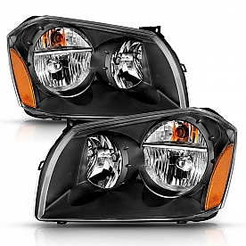 DODGE MAGNUM 05-07 CRYSTAL HEADLIGHT BLACK - 111425