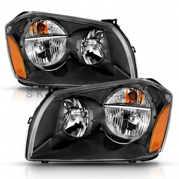 DODGE MAGNUM 05-07 CRYSTAL HEADLIGHT BLACK - 111425