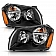 DODGE MAGNUM 05-07 CRYSTAL HEADLIGHT BLACK - 111425