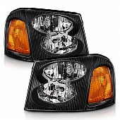 ANZO USA GMC ENVOY 02-09 CRYSTAL HEADLIGHTS BLACK - 111429