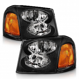 ANZO USA GMC ENVOY 02-09 CRYSTAL HEADLIGHTS BLACK - 111429