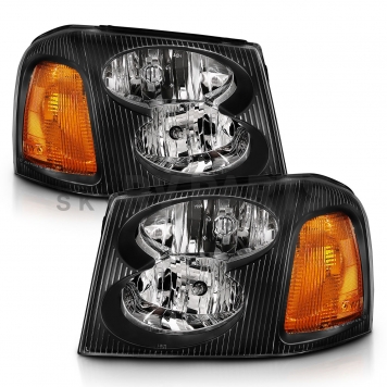 ANZO USA GMC ENVOY 02-09 CRYSTAL HEADLIGHTS BLACK - 111429