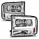 ANZO USA FORD EXCURSION 00-04 / SUPER DUTY 99-04 CRYSTAL PLANK STYLE HEADLIGHTS CHROME- 111550