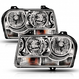 ANZO USA CHRYSLER 300 05-10 CRYSTAL HEADLIGHTS CHROME (FOR HALOGEN MODELS ONLY) - 121529