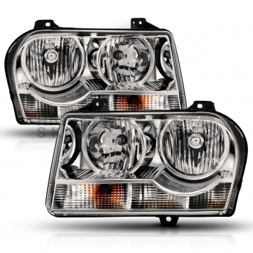 ANZO USA CHRYSLER 300 05-10 CRYSTAL HEADLIGHTS CHROME (FOR HALOGEN MODELS ONLY) - 121529