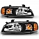 ANZO USA NISSAN SENTRA 00-02 CRYSTAL HEADLIGHTS BLACK - 121536