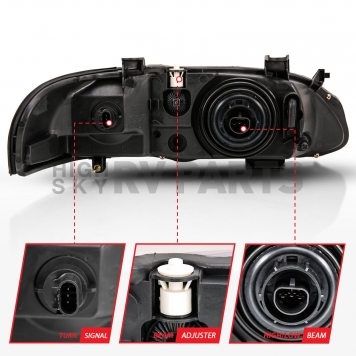 ANZO USA NISSAN SENTRA 00-02 CRYSTAL HEADLIGHTS BLACK - 121536-2