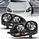 ANZO USA VOLKSWAGEN JETTA 05.5-10 / RABBIT/GTI 06-09 CRYSTAL HEADLIGHT BLACK (FOR HALOGEN MODELS) - 121542