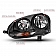 ANZO USA VOLKSWAGEN JETTA 05.5-10 / RABBIT/GTI 06-09 CRYSTAL HEADLIGHT BLACK (FOR HALOGEN MODELS) - 121542
