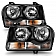 ANZO USA CHRYSLER 300 05-10 CRYSTAL HEADLIGHTS BLACK (FOR HALOGEN MODELS ONLY) - 121544