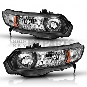 ANZO USA HONDA CIVIC 06-09 2DR CRYSTAL HEADLIGHTS BLACK (OE TYPE REPLACEMENT) - 121546