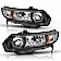 ANZO USA HONDA CIVIC 06-09 2DR CRYSTAL HEADLIGHTS BLACK (OE TYPE REPLACEMENT) - 121546