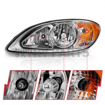 ANZO USA INTERNATIONAL PROSTAR 08-16 CRYSTAL HEADLIGHTS CHROME - 131033-3