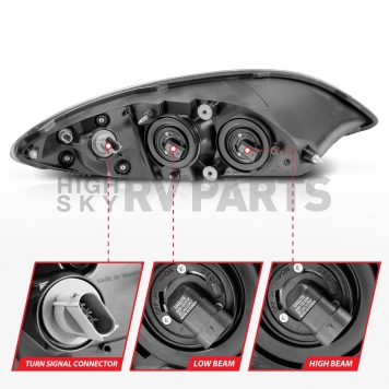 ANZO USA INTERNATIONAL PROSTAR 08-16 CRYSTAL HEADLIGHTS CHROME - 131033-1