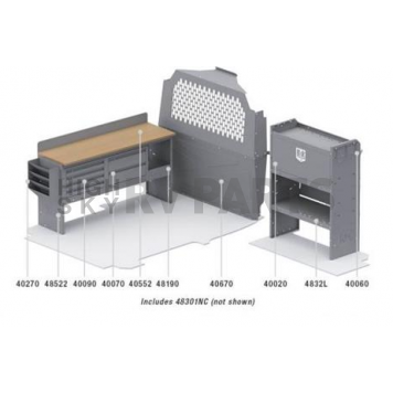 KargoMaster Van Storage System Kit 500CE-1