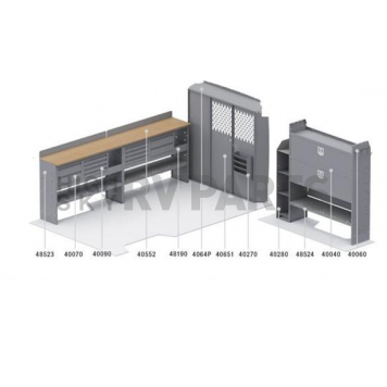 KargoMaster Van Storage System Kit 50PML-1