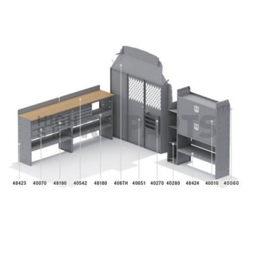 KargoMaster Van Storage System Kit 50TRH-1