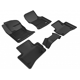3D Mats Kagu Floor Mat 2 Row Set Black - L1LR02601509