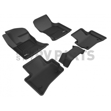 3D Mats Kagu Floor Mat 2 Row Set Black - L1LR02601509
