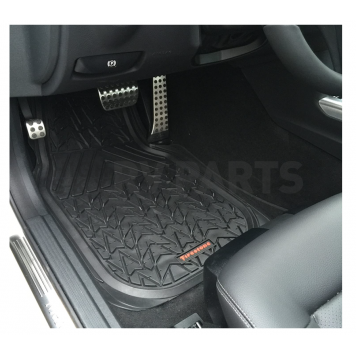 American Auto Accessories Floor Mat - Universal Fit Black Rubber 4 Pieces - FS1945-2