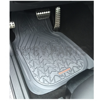 American Auto Accessories Floor Mat - Universal Fit Gray Rubber 4 Pieces - FS1948-1