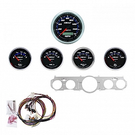 AutoMeter 5 Piece Gauge Panel Kit for Mustang 1965-66 - Cobalt - 7035-CB