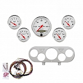 AutoMeter 5 Piece Gauge Panel Kit for Nova 1962-65 - Arctic White - 7044-AW