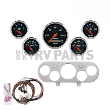 AutoMeter 5 Piece Gauge Panel Kit for Nova 1962-65 - Designer Black - 7044-DB