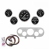 AutoMeter 5 Piece Gauge Panel Kit for Nova 1962-65 - Old Tyme Black - 7044-OTB