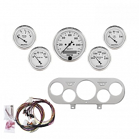 AutoMeter 5 Piece Gauge Panel Kit for Nova 1962-65 - Old Tyme White - 7044-OTW