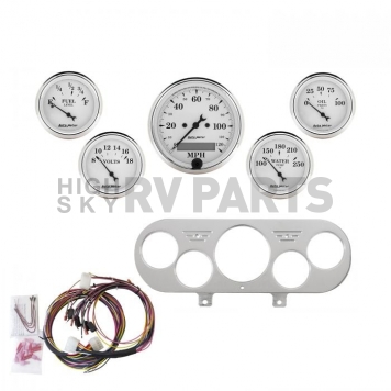 AutoMeter 5 Piece Gauge Panel Kit for Nova 1962-65 - Old Tyme White - 7044-OTW