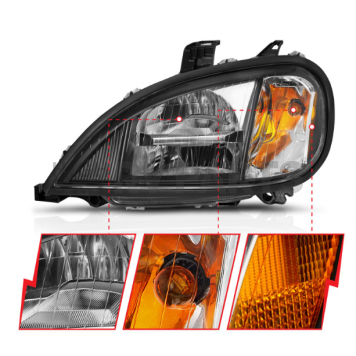 ANZO USA Headlight Assembly Oval Standard Beam Set Of 2 - 131028-4