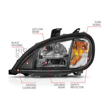 ANZO USA Headlight Assembly Oval Standard Beam Set Of 2 - 131028-2