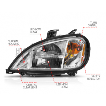 ANZO USA Headlight Assembly Oval Standard Beam Set Of 2 - 131029-3