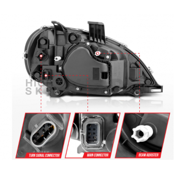 ANZO USA Headlight Assembly Oval Standard Beam Set Of 2 - 131029-1